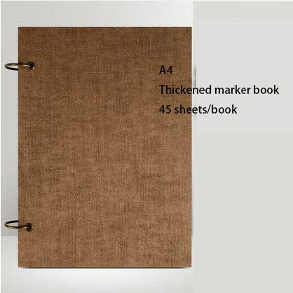 Premium sketchbook with high-quality marker paper in various colours and sizes