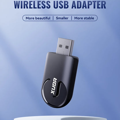 Black CarPlay USB wireless adapter showing compact design with USB connection interface