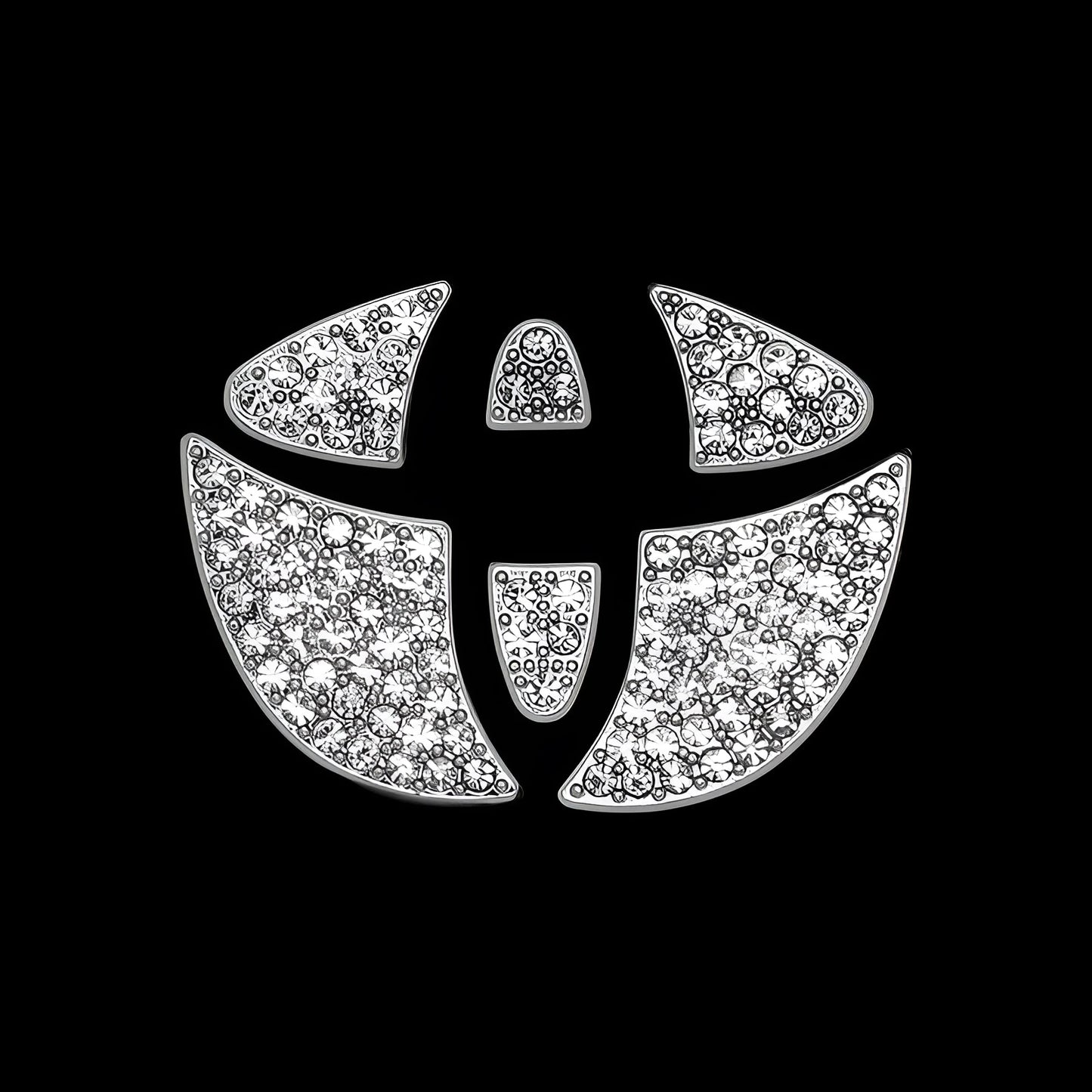Zinc alloy diamond decorative sticker for Toyota car steering wheel centre