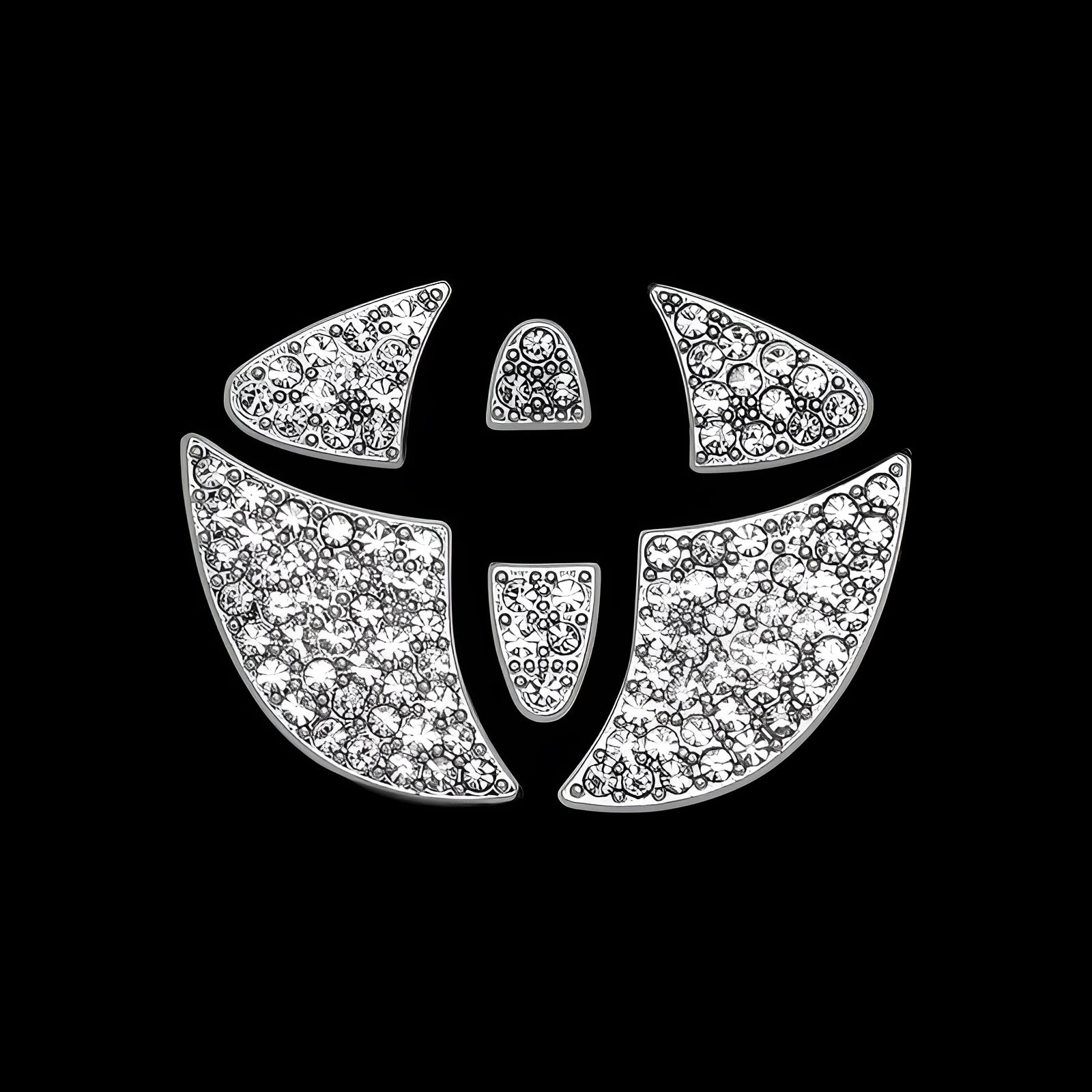 Zinc alloy diamond decorative sticker for Toyota car steering wheel centre