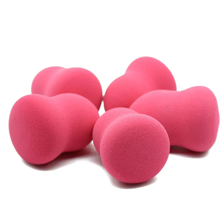 Pink hydrophilic non-latex makeup application sponge for wet and dry use.