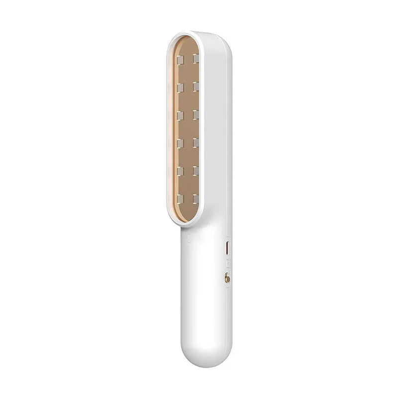 Handheld UV steriliser lamp 265nm rechargeable Type-C, pink and white, 219x34x40mm