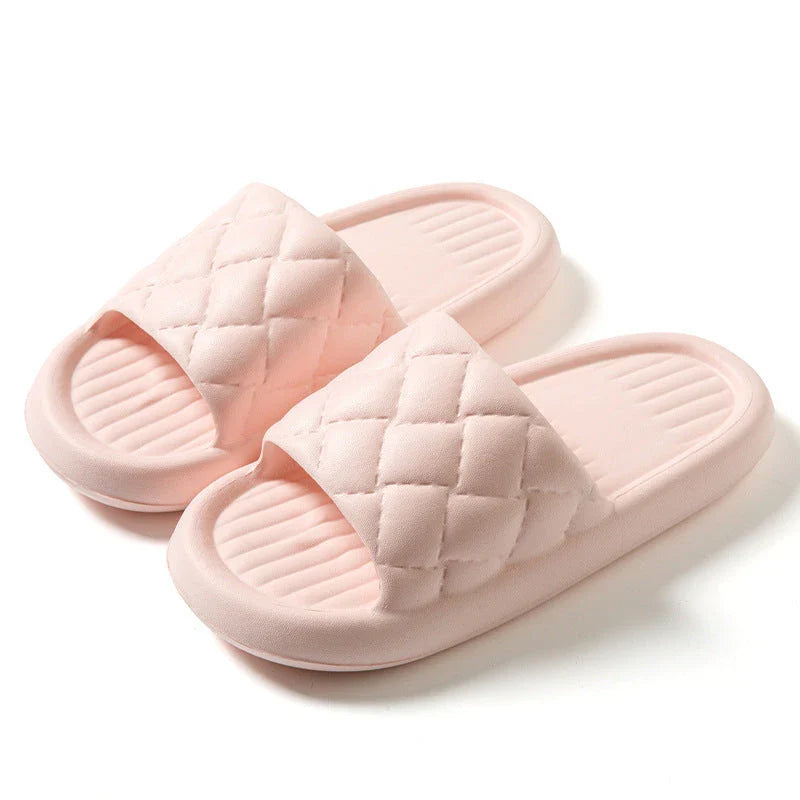 Comfortable home slippers with non-slip soles, featuring breathable and waterproof EVA material in a variety of stylish colors.