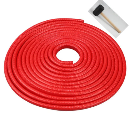 Universal car door anti-collision strip with steel disc for edge protection