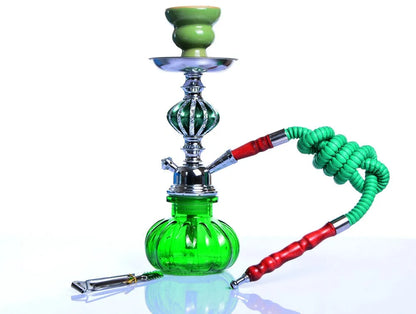 Arab Hookah Factory single tube glass tobacco pot in modern design with square 11.5cm base