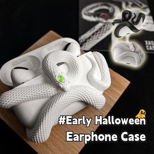 Stylish Halloween AirPods Pro Case with Spooky Snake Design - Protects your AirPods Pro in a unique, eye-catching silicone case
