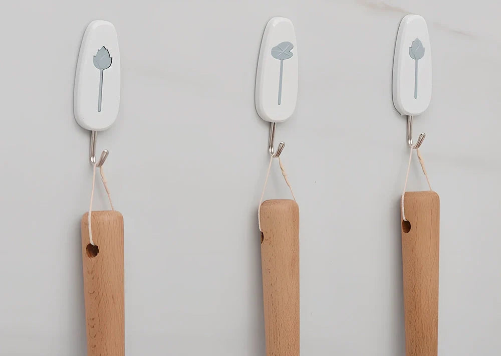 Wooden handle toilet brush with 360-degree bristle coverage for complete toilet cleaning