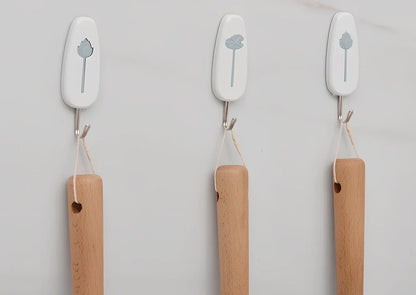 Wooden handle toilet brush with 360-degree bristle coverage for complete toilet cleaning