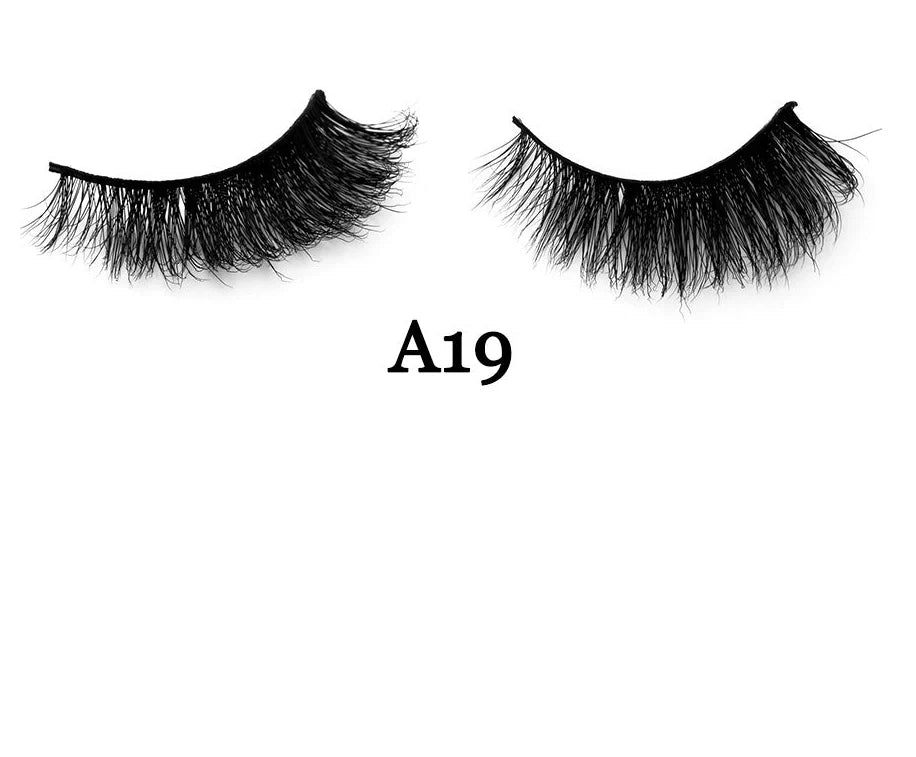 Handmade 3D mink false eyelashes showing 12mm length and 0.07mm diameter fibres for natural volume