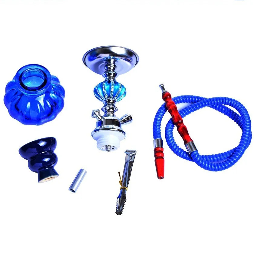 Arab Hookah Factory single tube glass tobacco pot in modern design with square 11.5cm base