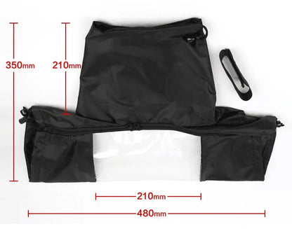 Transparent PVC rain cover for DSLR camera with long focus lens