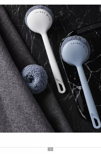 Nano Cleaning Scrubber Set in white and blue for kitchen decontamination