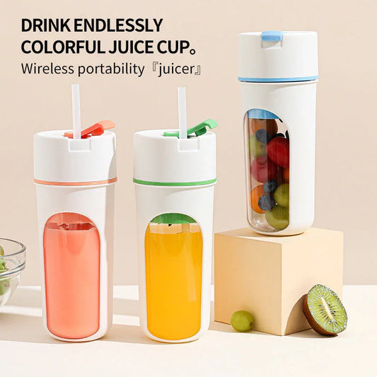 USB rechargeable portable blender with food-grade plastic construction, powerful 200W motor, and intelligent safety features for blending smoothies, juices, and shakes on the go