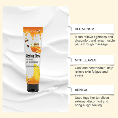 15g skin cream container with daily care formulation containing mint, bee poison, arnica, vitamin B6, and aloe extracts