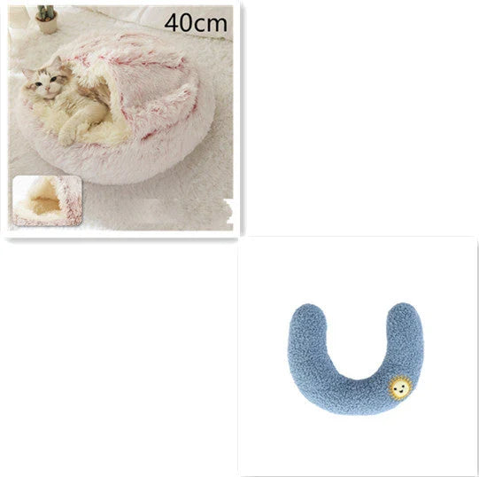 Cozy All-in-One Pet Bed in various colors and sizes, providing a plush and comfortable retreat for cats and dogs