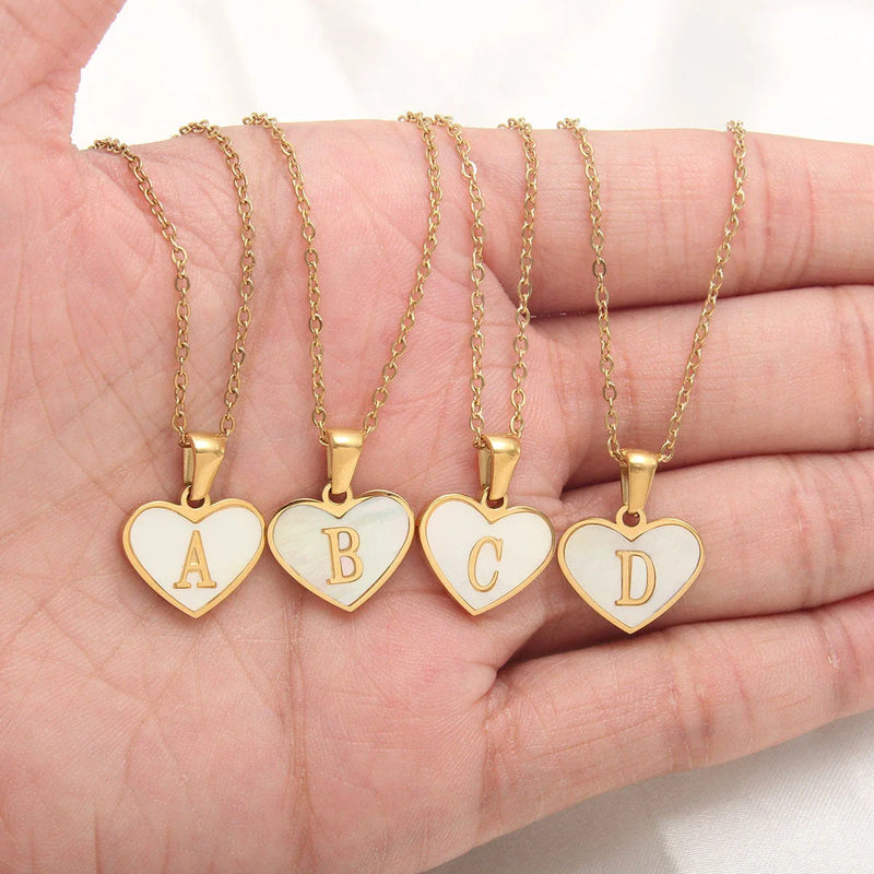 Personalized Heart-Shaped Shell Necklace for Women - Elegant Clavicle Chain Jewelry for Valentine's Day