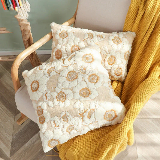 A charming floral accent cushion cover with a vintage French-inspired design, featuring a square shape and a range of size and core options.