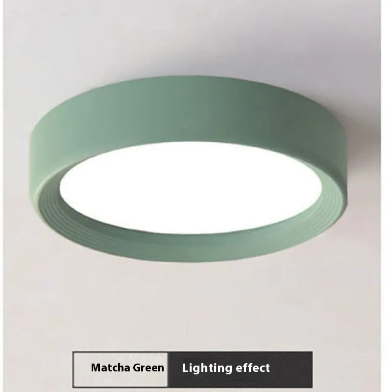 LED ultra-thin surface mounted downlight ceiling light in black aluminium shell