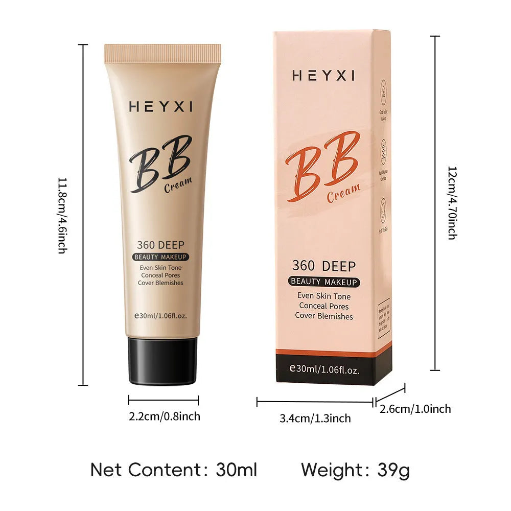 Waterproof BB cream in four colour shades 01 02 03 04 for all skin types