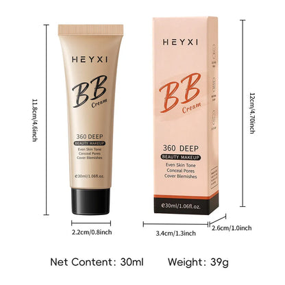 Waterproof BB cream in four colour shades 01 02 03 04 for all skin types