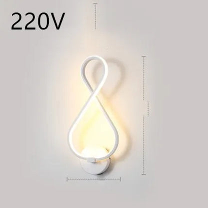 Minimalist Nordic style LED wall mounted bedside lamp with a silicone shade and touch button.