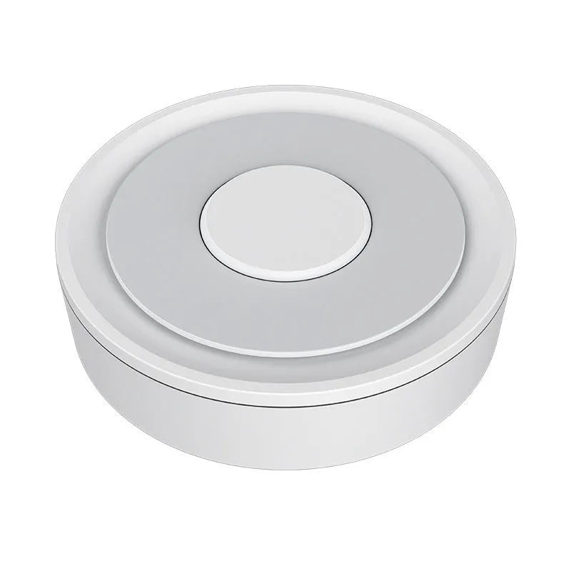 White square Zigbee smart home gateway hub with compact 78mm dimensions for home automation control