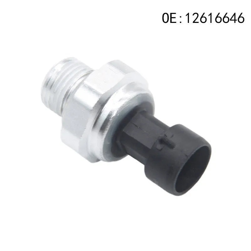 Silver metal fuel pressure sensor with model numbers 12616646 12677836 D1846A for automotive applications