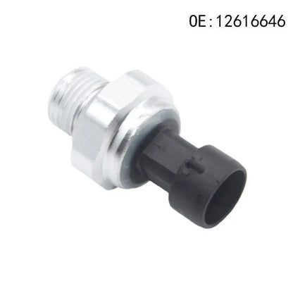 Silver metal fuel pressure sensor with model numbers 12616646 12677836 D1846A for automotive applications