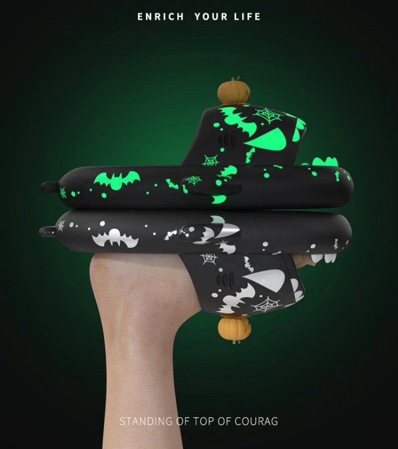 Cozy and quirky luminous shark slippers for couples, available in a variety of vibrant colors.
