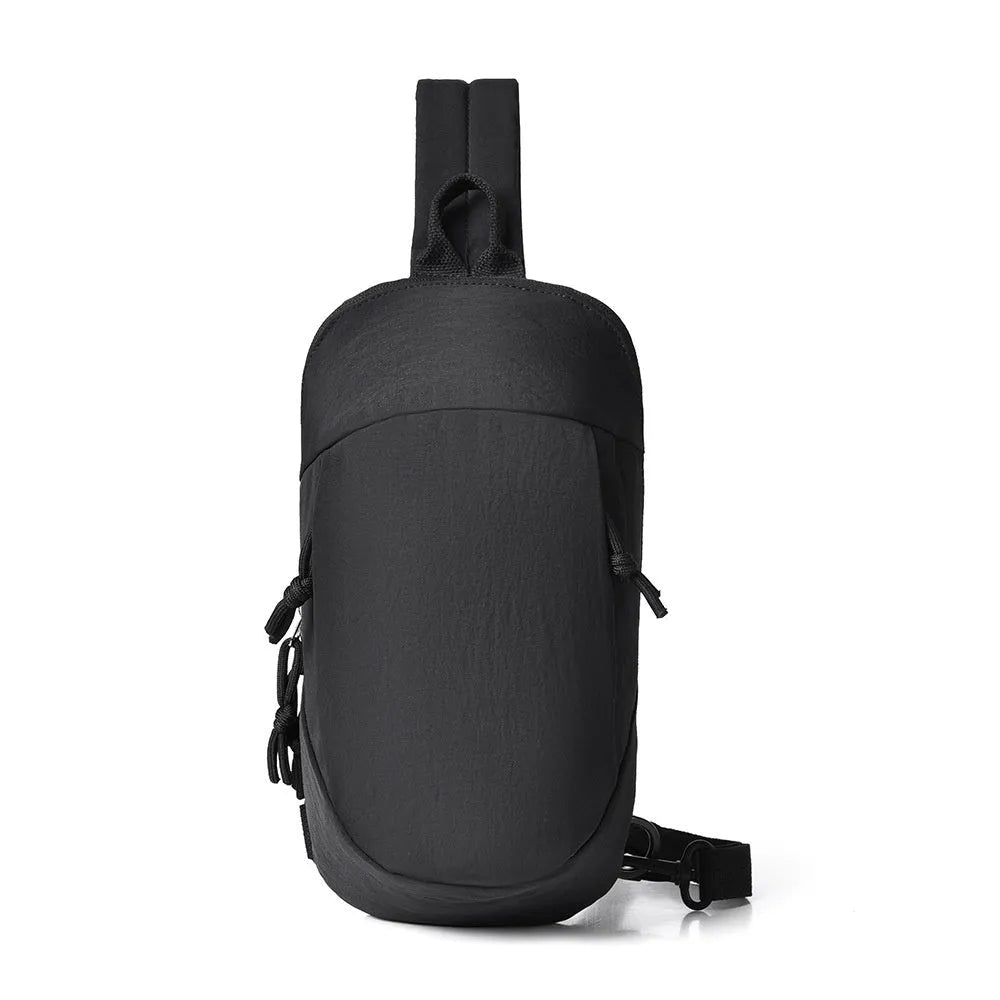 Nylon outdoor crossbody sports bag with mobile phone compartment in multiple colour options