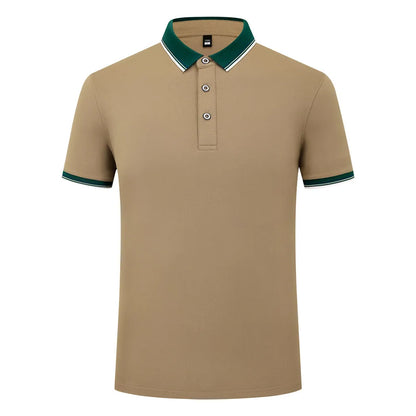 185g print polo shirt in straight pullover fit, short sleeve, colour matching, sizes S to 4XL