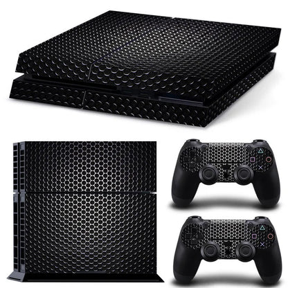 PS4 console protective film in various style designs showing 0.001mm thickness
