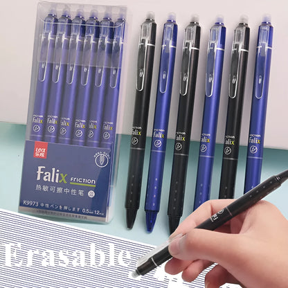 Hot Erasable Push Gel Pen with 0.5mm stainless steel nib and plastic shell.