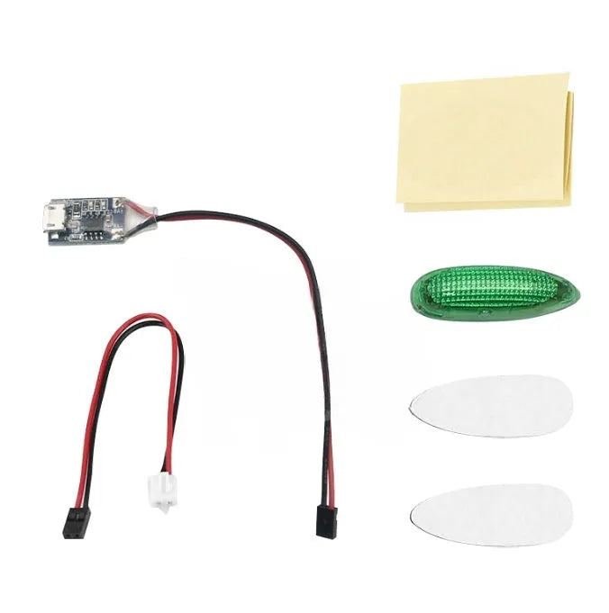 RC model aircraft multi-colour LED warning light system with PCB construction and aviation alarm functions