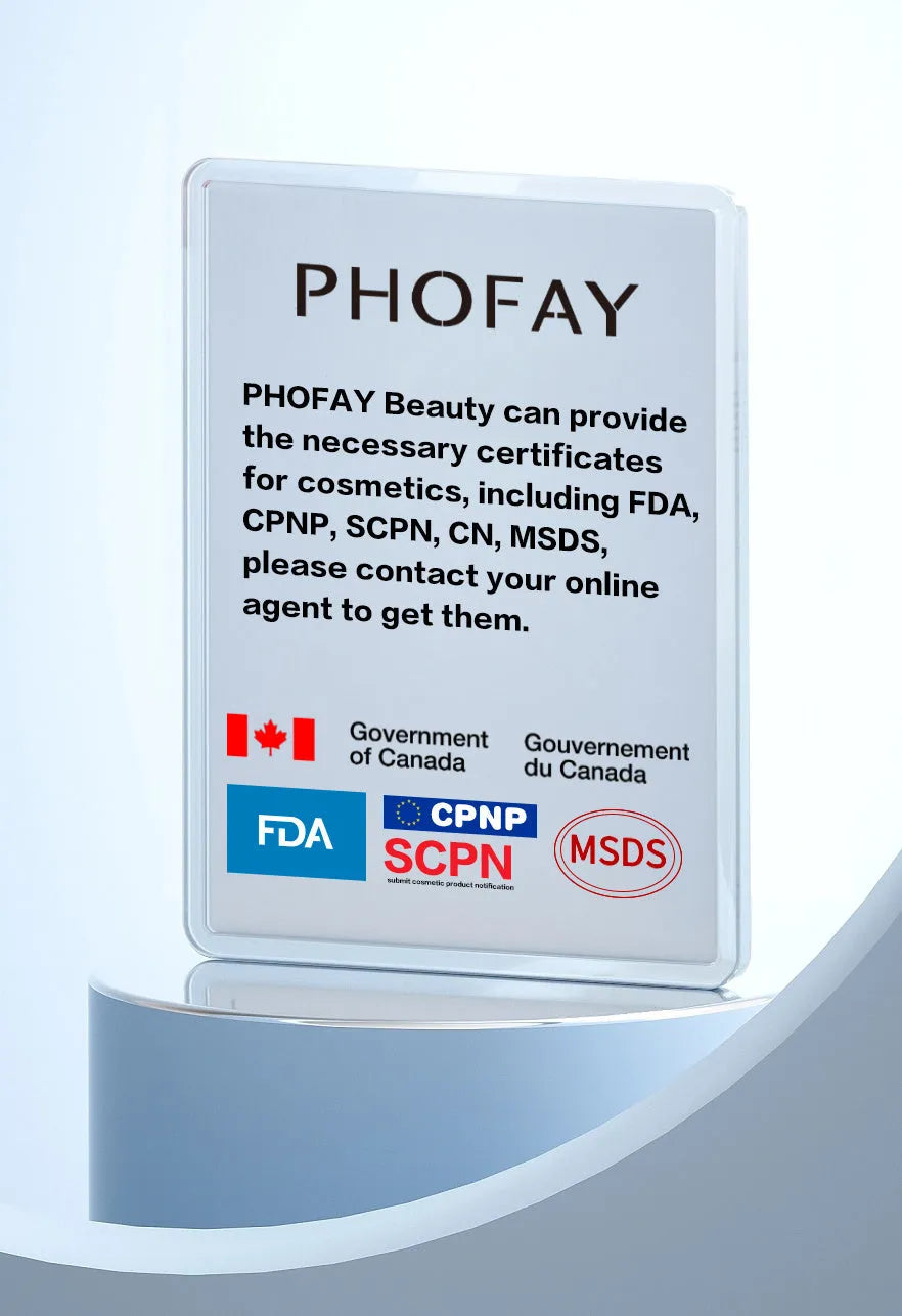 PHOFAY Juicy Lip Oil bottle with doe-foot applicator in non-sticky formula