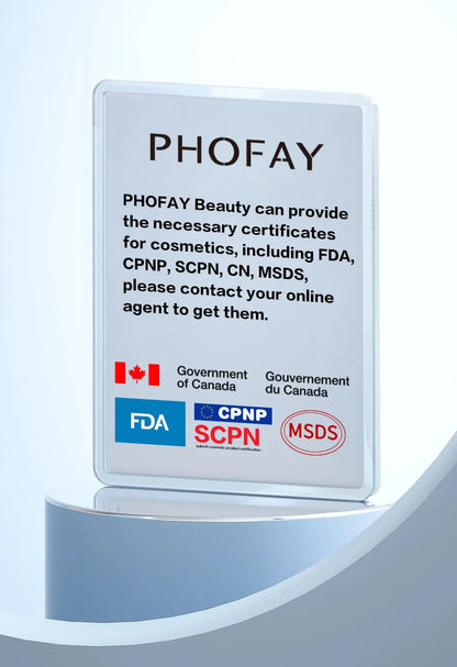PHOFAY Juicy Lip Oil bottle with doe-foot applicator in non-sticky formula