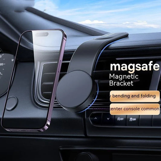 Versatile magnetic car phone holder with 15W wireless charging for iPhone 12, 13, and 14 series