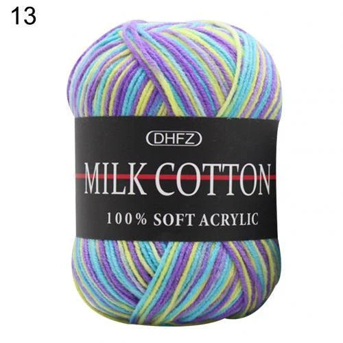 Vibrant multi-color jacquard knitting yarn for cosy handmade creations