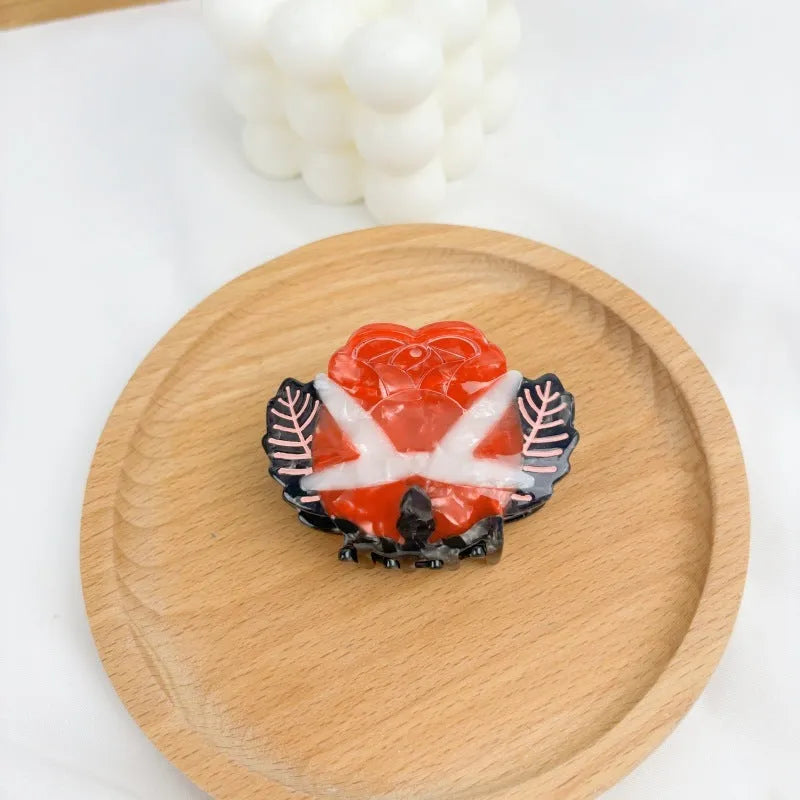 Halloween hair clip with bat design incorporating shark and vinegar elements