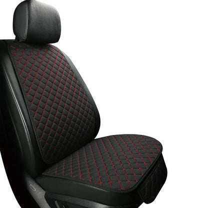 Linen car seat cushion with back support in various colour options including warm cream, coffee and Lafite red