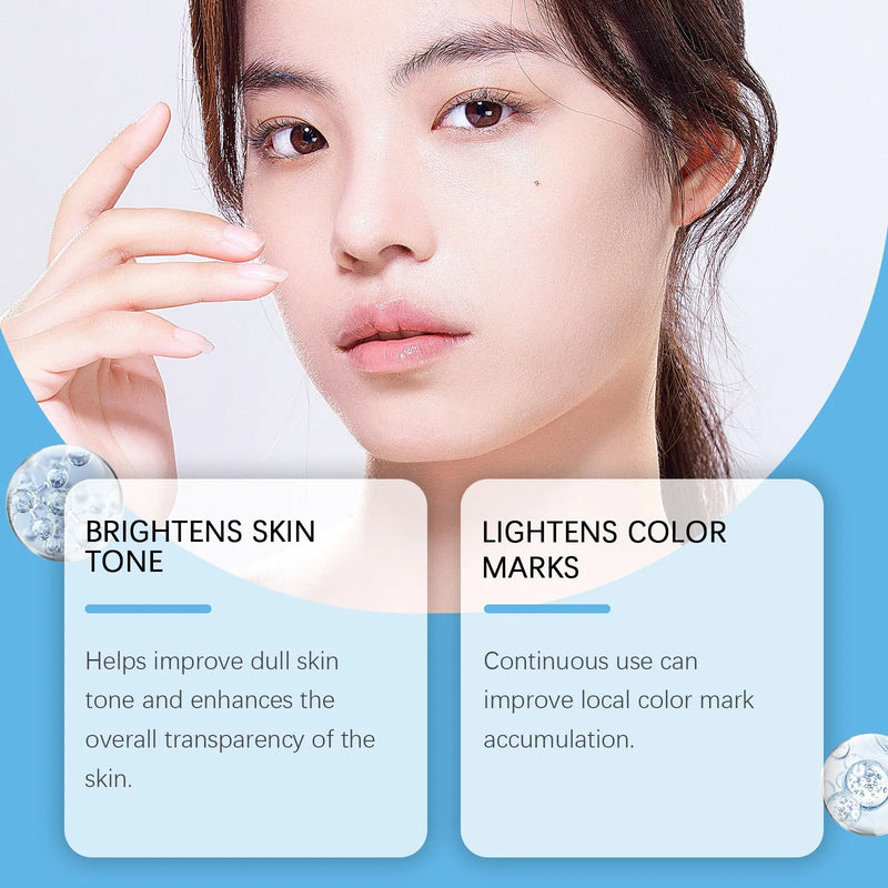 Dark spot corrector cream with hyaluronic acid and vitamin C in 30g packaging for brightening skin tone, suitable for targeting uneven pigmentation with a vitamin E and niacinamide formulation in a lightweight cream texture.