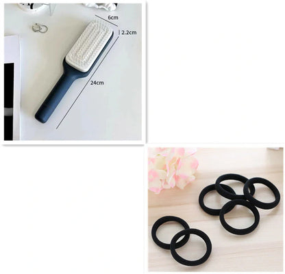 4 In 1 Self Cleaning Hair Brush with ergonomic handle and scalable rotate lifting feature