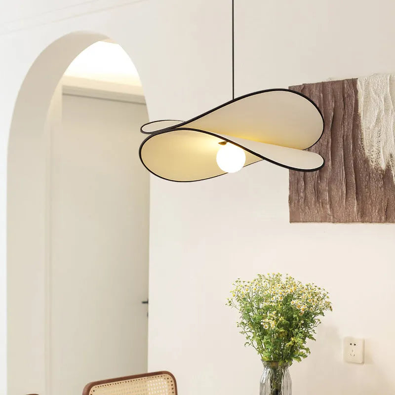 French artistic fabric potato chip chandelier pendant light for bedroom ceiling
