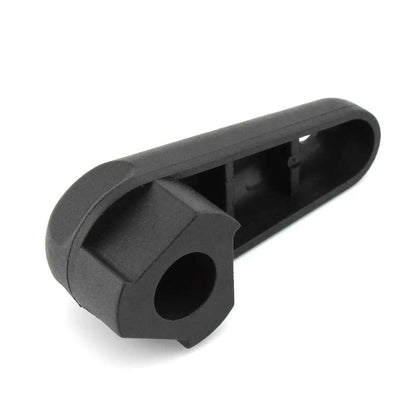 Black nylon quick-release wrench for BMW motorcycle oil cap on white background