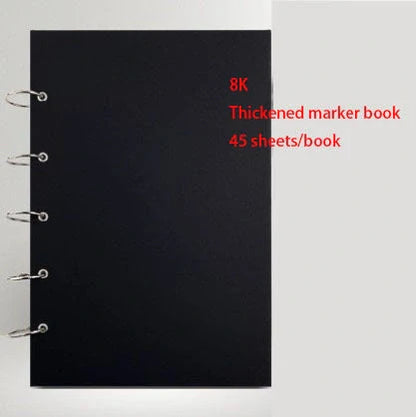 Premium sketchbook with high-quality marker paper in various colours and sizes
