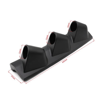 Black ABS plastic 52mm three-hole right drive instrument stand for car dashboard gauge mounting