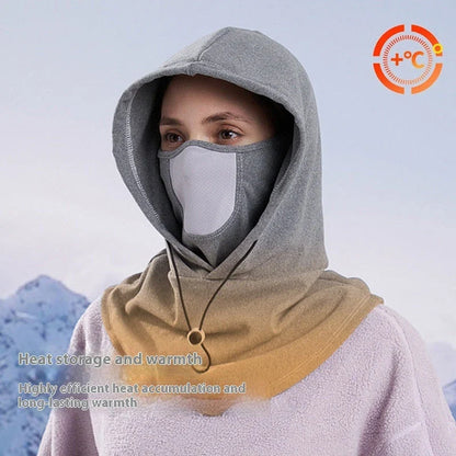 Premium insulated face mask with 360-degree coverage and adjustable drawstring closure for cold weather sports and outdoor activities