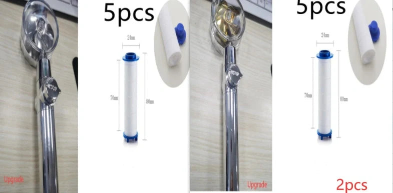 Turbo Propeller Shower Head with 360° fan extension and holder for a luxurious shower experience