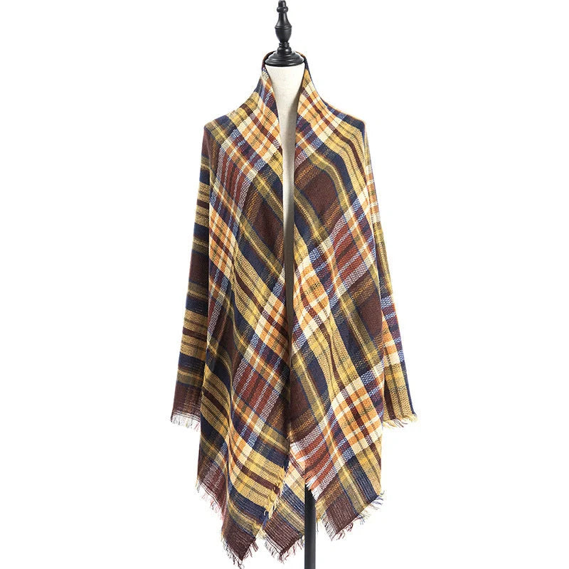 Luxury plus-sized double-sided cashmere-like scarf shawl in various colours