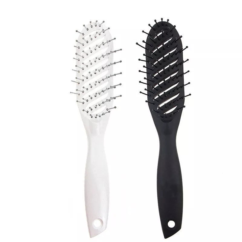 Vent Comb Hairbrush in black, white, pink, or blue with anti-static hollow design
